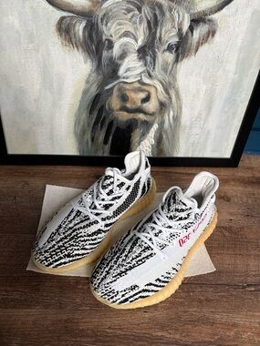 Yeezy Boost 350 V2 White Black Zebra with Gum Sole